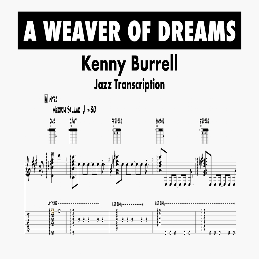 (Transcription GP) A Weaver of Dreams - Kenny Burrell product image (1)