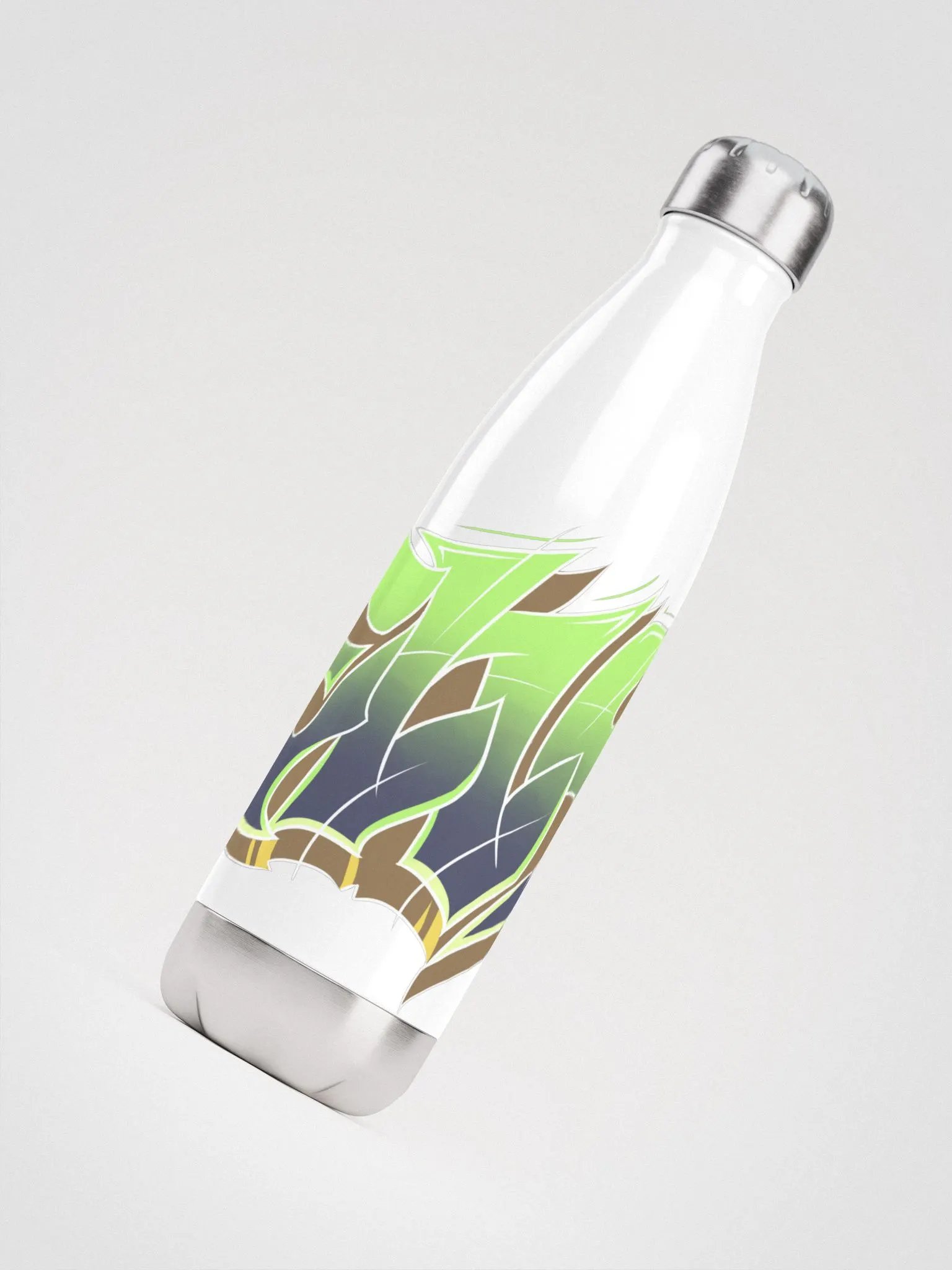 Elly graffiti water bottle (green) product image (4)
