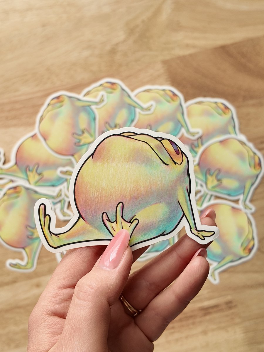 Delighted Frog Sticker product image (6)
