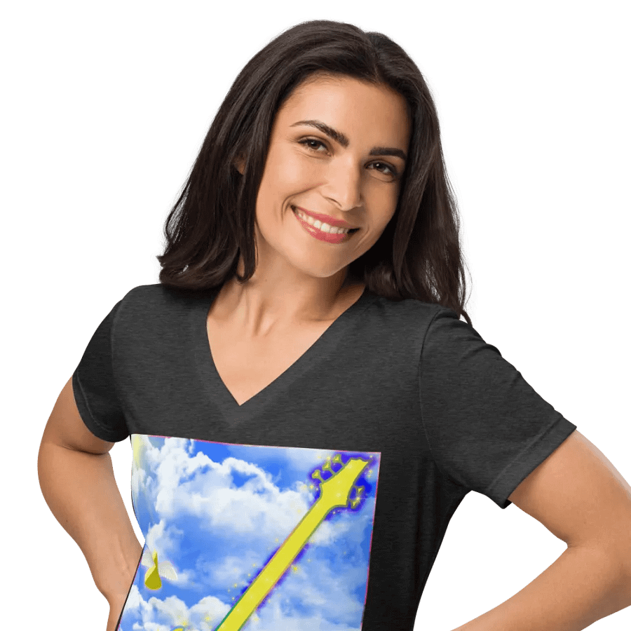 Cheesy Power Metal Relaxed Fit V-Neck T-shirt product image (10)