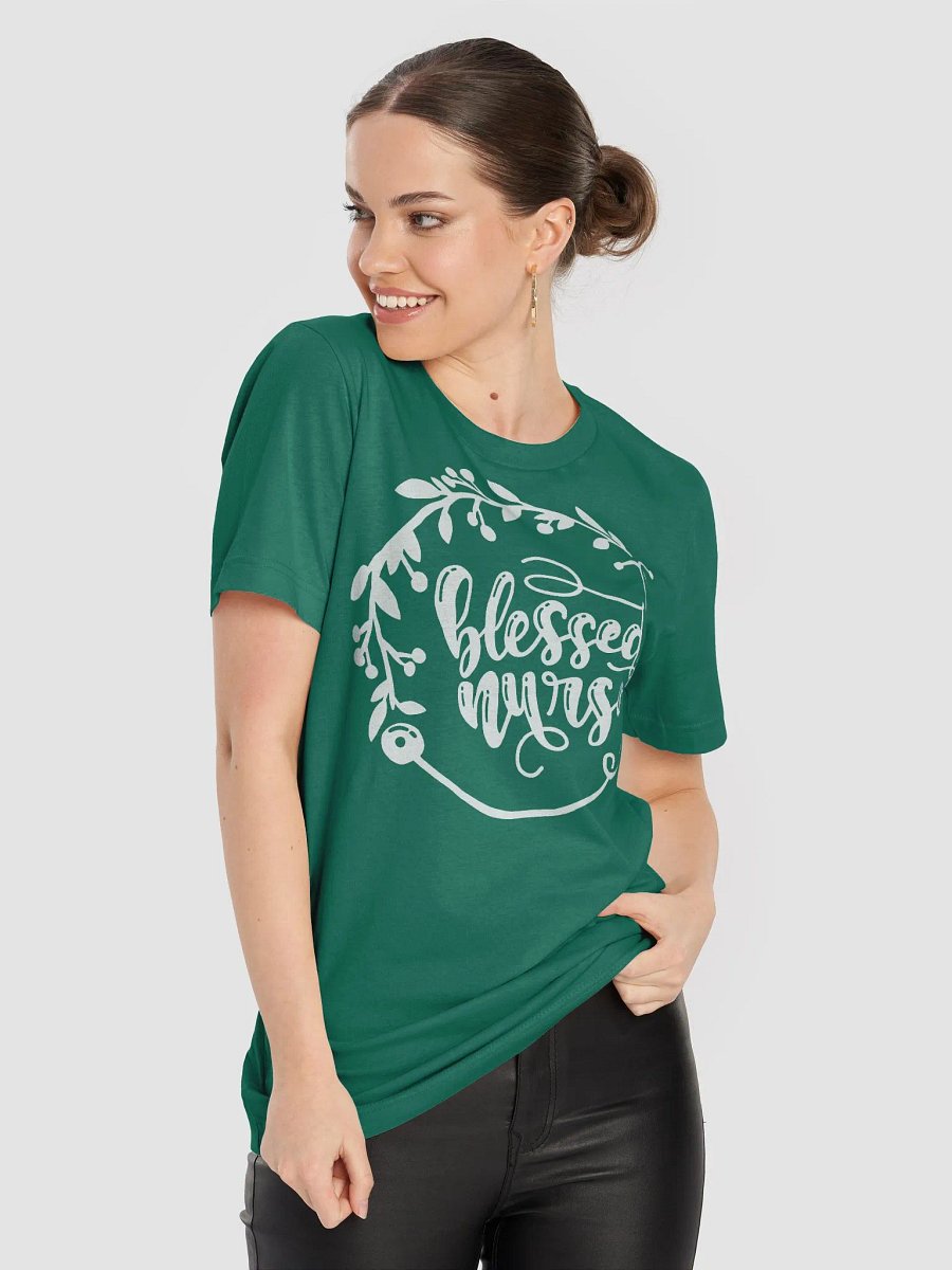 Blessed Nurse Wreath Tee product image (8)
