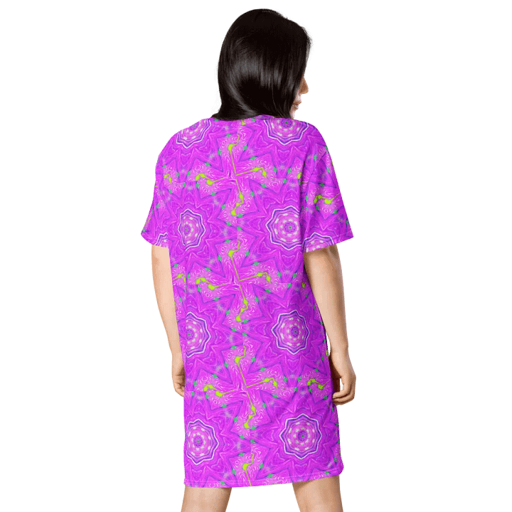 That Abstract Pink Neon Star Too T Shirt Dress product image (1)