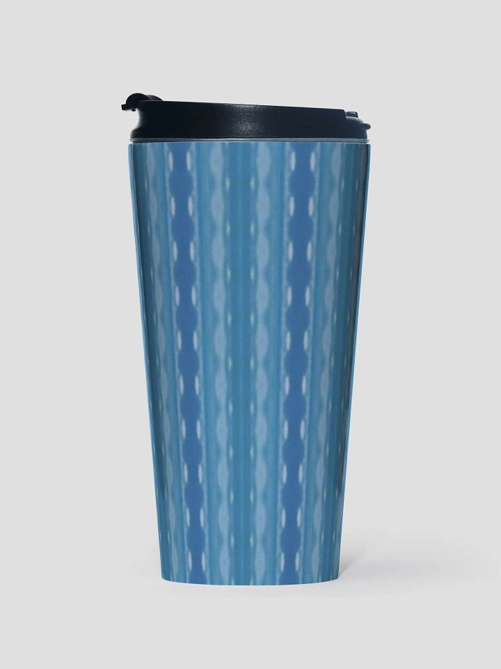 Ocean Blue Striped Travel Mug product image (1)