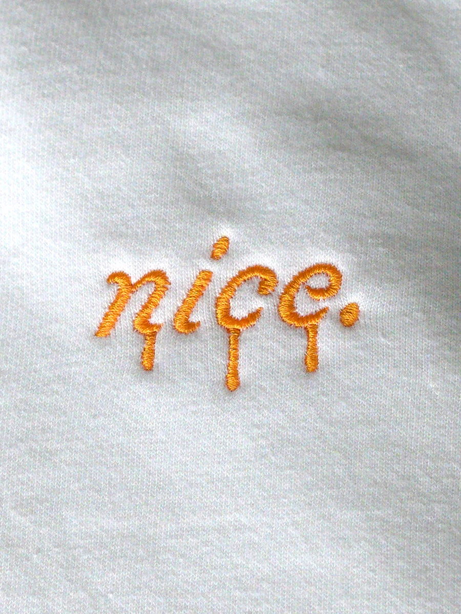 Premium 'Nice.' Drip Sweatshirt (White) product image (4)