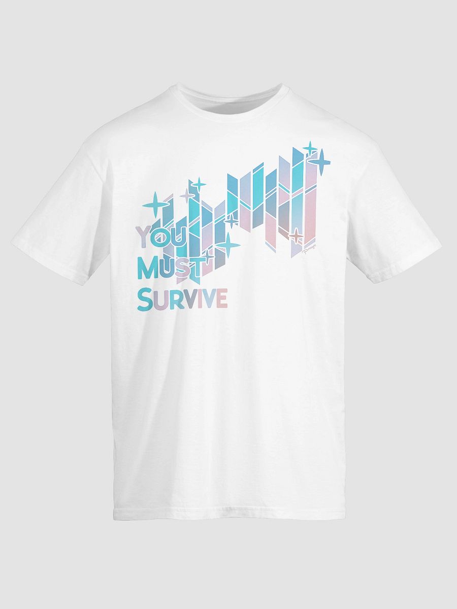 "YOU MUST SURVIVE" Stained Glass T-Shirt (White) product image (5)