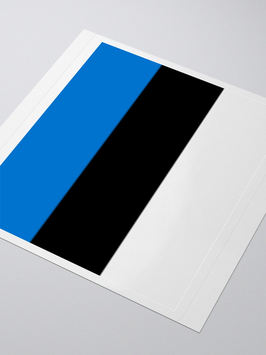 Estonia Flag Sticker | Blue Black White Design | Durable Vinyl | 3 Sizes product image (7)
