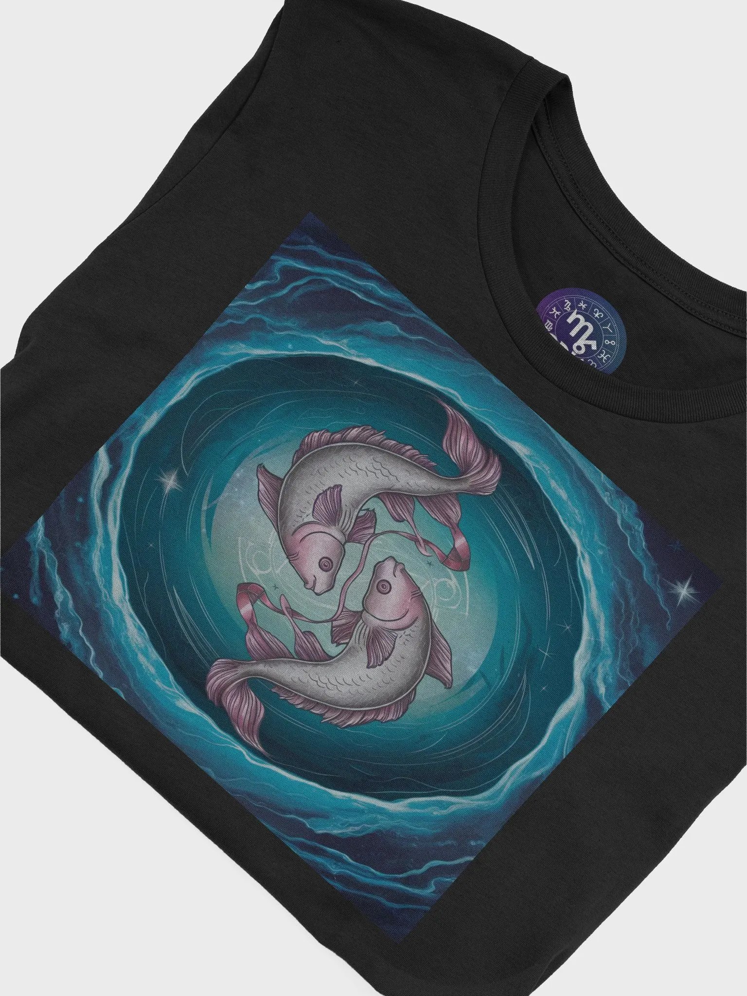 Unisex Pisces Zodiac T-Shirt - Ethereal Fish Design, Astrology Gift product image (7)