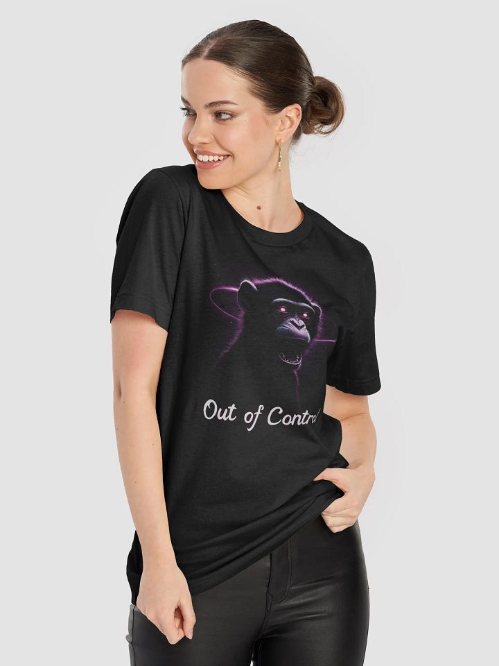 Out of Control Monkey Design T-Shirt, Retro Style Funny Printed Unisex T-shirt product image (2)