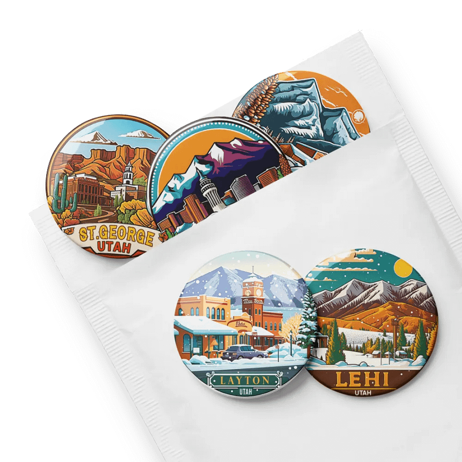 Utah Scenic Towns - Set Of 5 Pins product image (8)