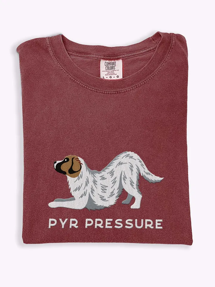 Pyr Pressure T-Shirt(Embroidered) of a Great Pyrenees(2) product image (1)