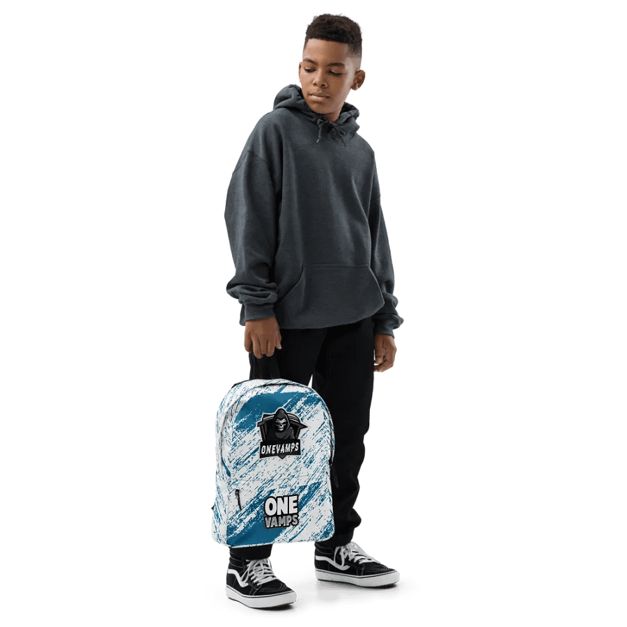 OneVamps Backpack Blue and White product image (10)