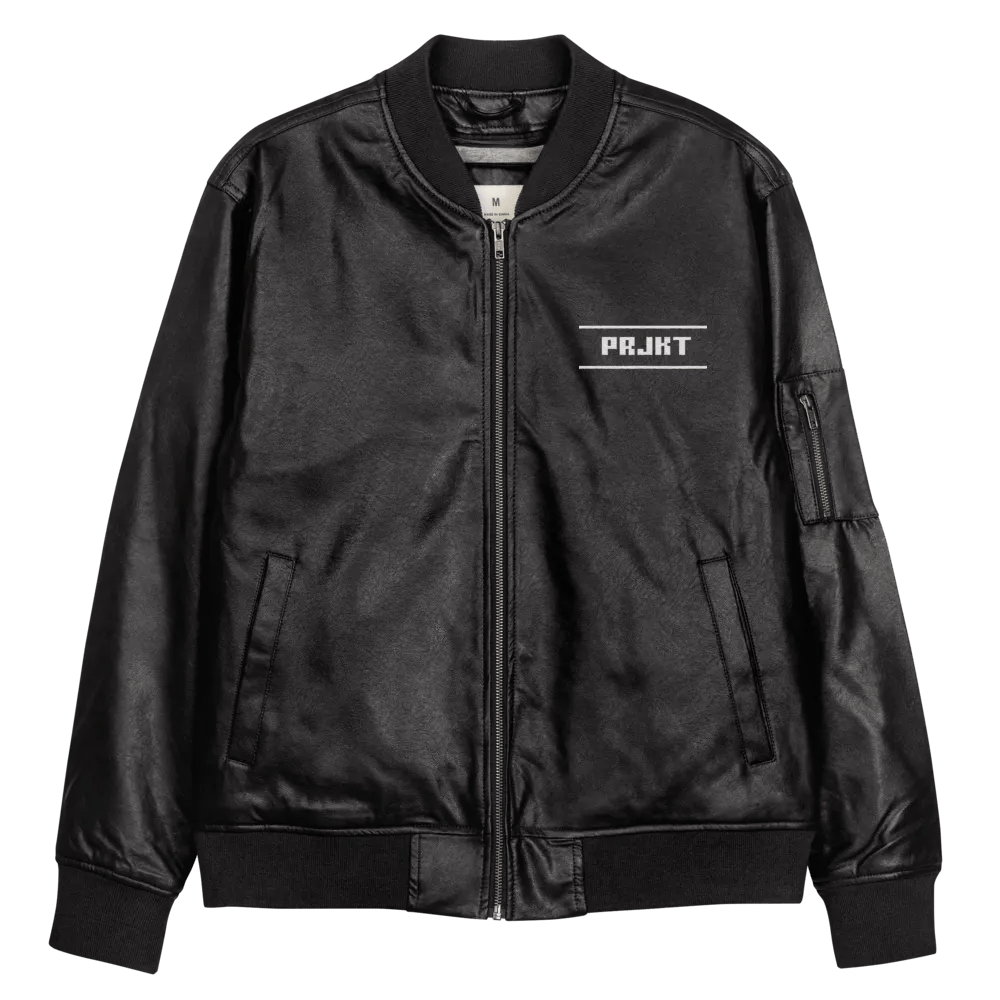 PRJKT Lines Leather Bomber Jacket product image (2)