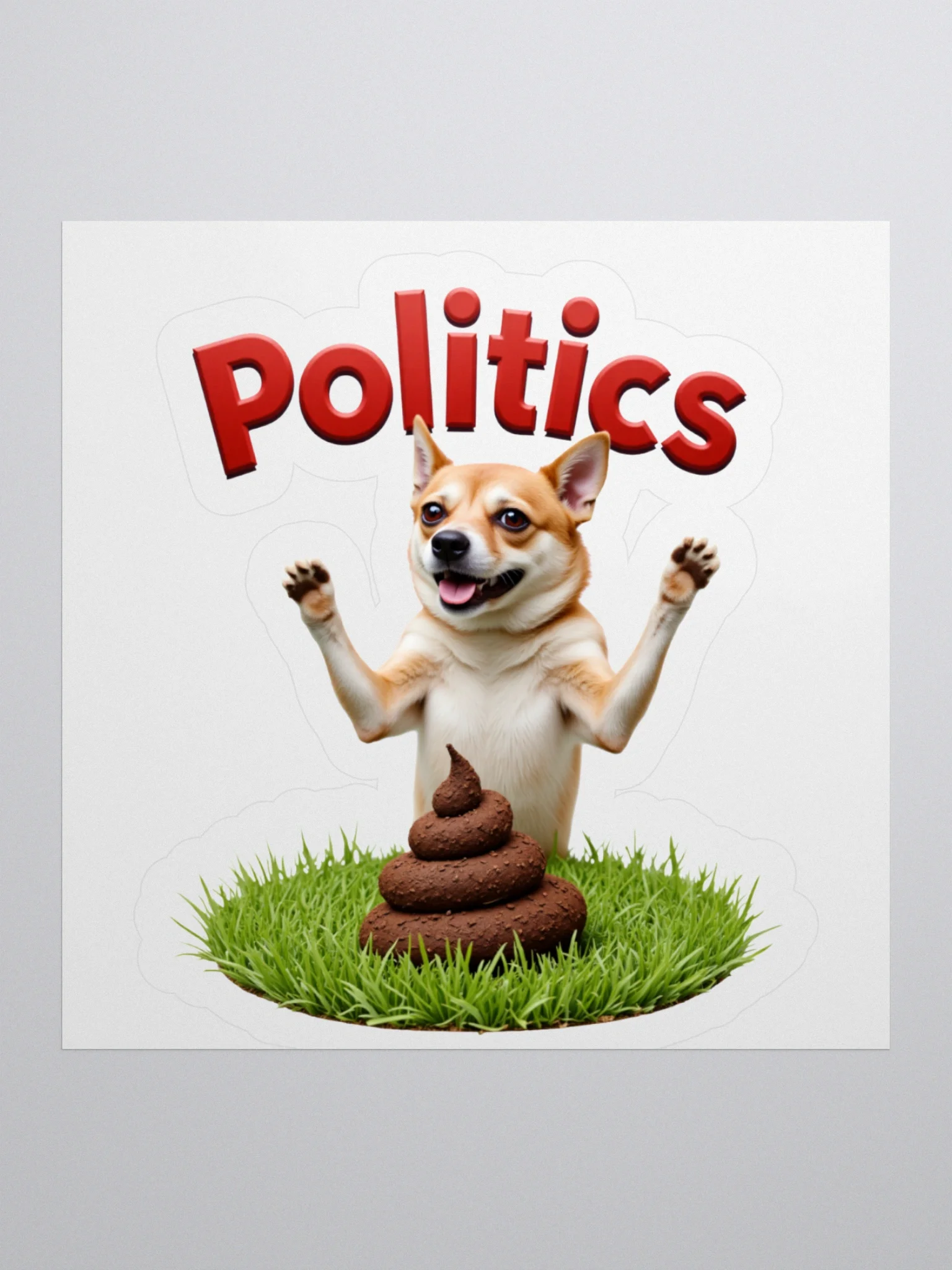 Political Pooch Kiss Cut Stickers product image (2)