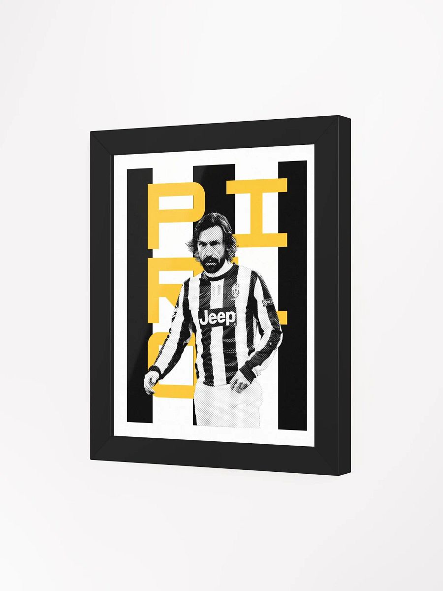 Andrea Pirlo BW Juventus Name Art Framed Print product image (4)
