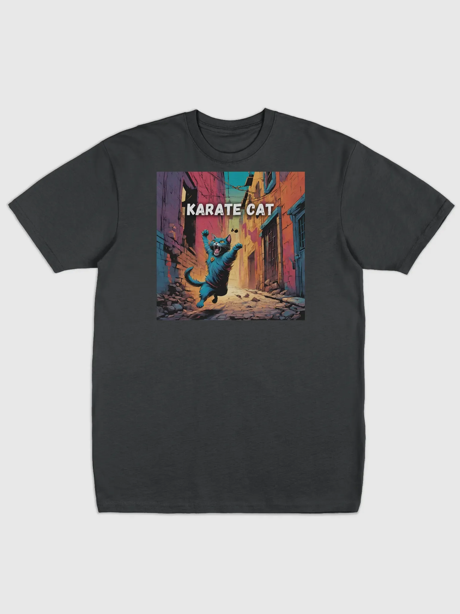 Karate Cat in Action Premium Heavyweight Tee product image (1)
