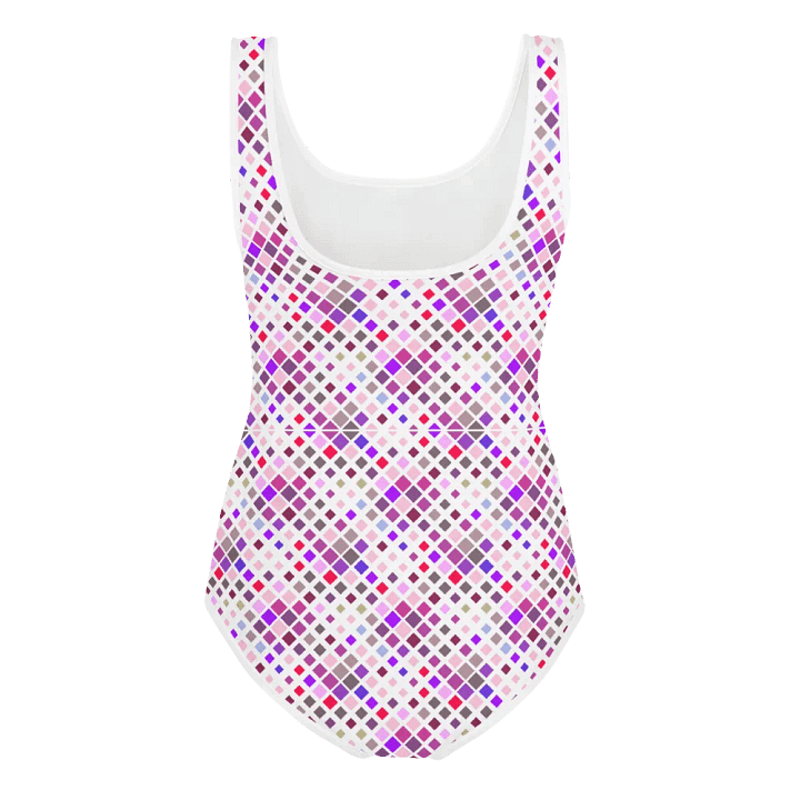 Colorful Square Patterns Youth Swimsuit - Ver 2 product image (2)