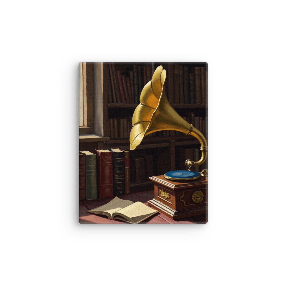 Vintage Gramophone Serenade Canvas Print product image (3)