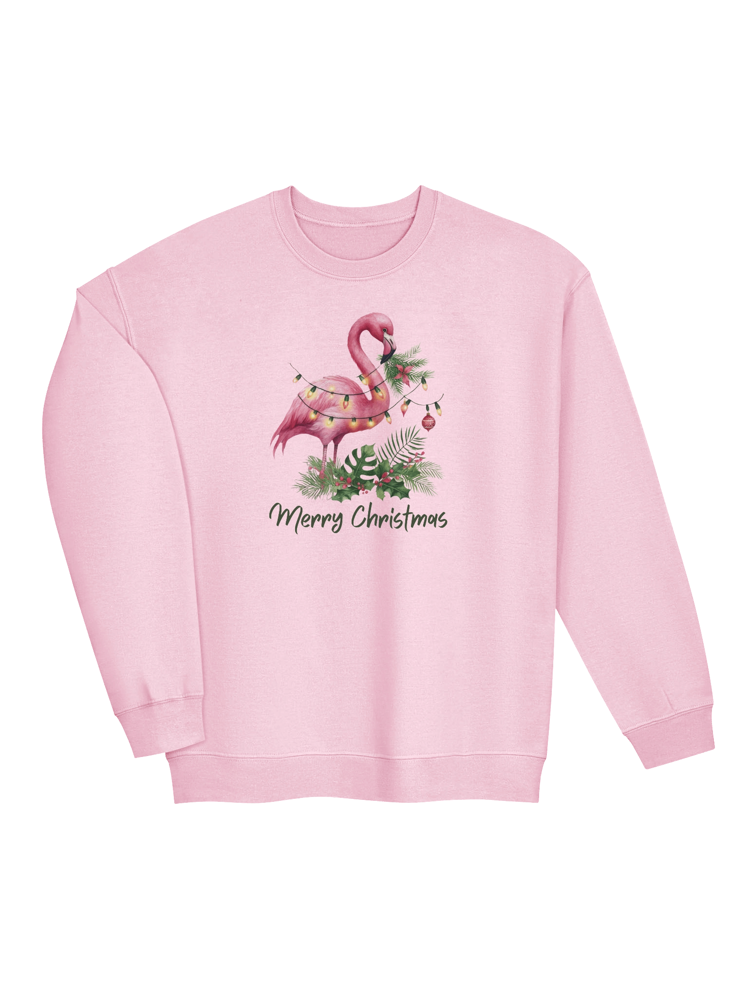 Flamingo Merry Christmas Crewneck Sweatshirt product image (20)