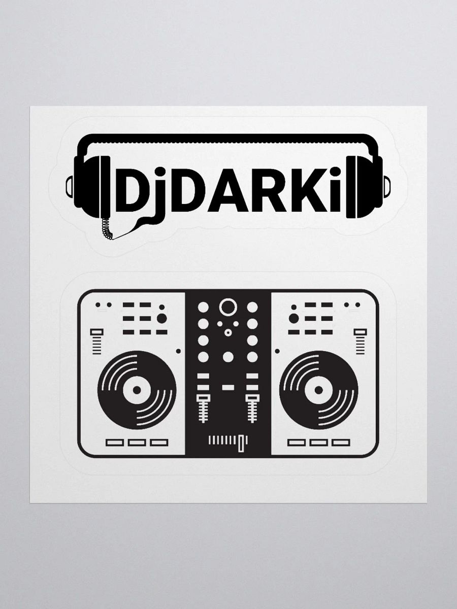 Djdarki logo Vinyl Groove Kiss-Cut Stickers product image (2)