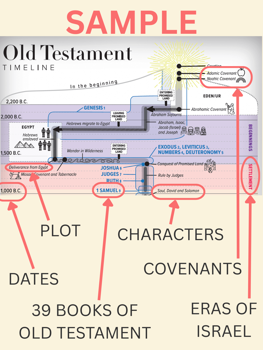 Old Testament Timeline - Bible Insert product image (4)