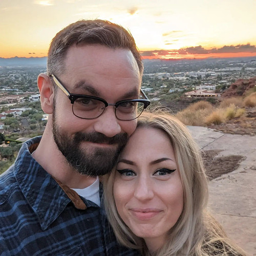 With my lady looking at that Arizona sunset