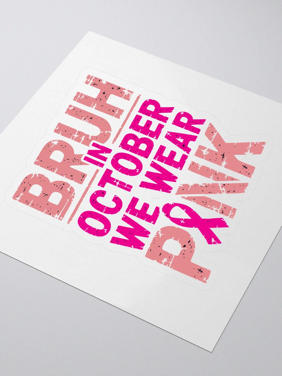 Bruh In October We Wear Pink Kiss Cut Stickers product image (3)