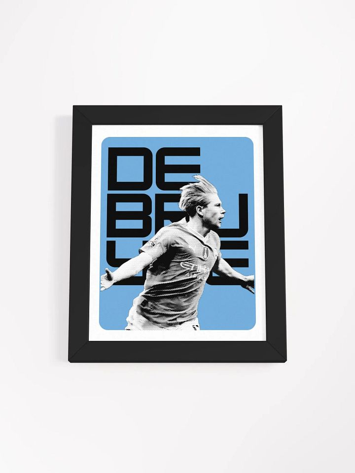 Kevin De Bruyne BW Manchester City Name Art Framed Print product image (2)