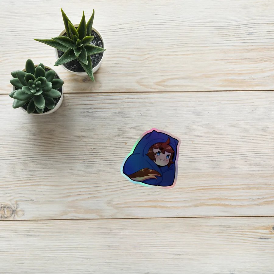Wolfy Comfy Holo Sticker product image (8)