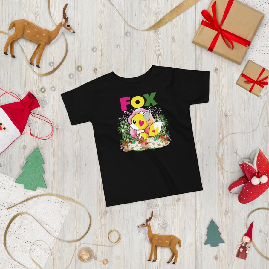 Fox Colorful Funny Cute Bella+Canvas Toddler T-Shirt – Fun Gift for Kids product image (3)