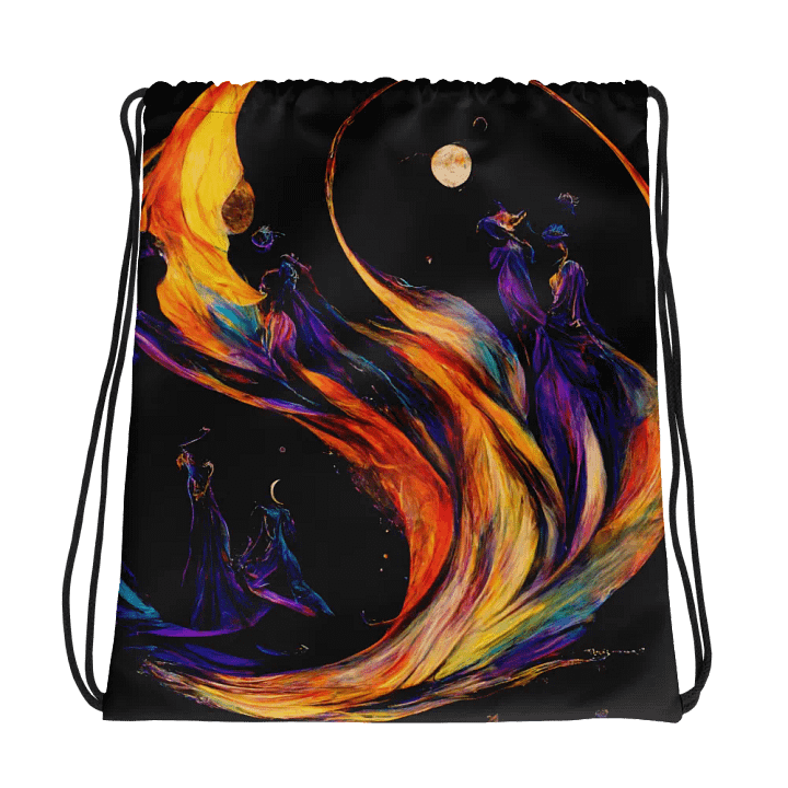 Mystic Swirls All-Over Drawstring Bag product image (1)