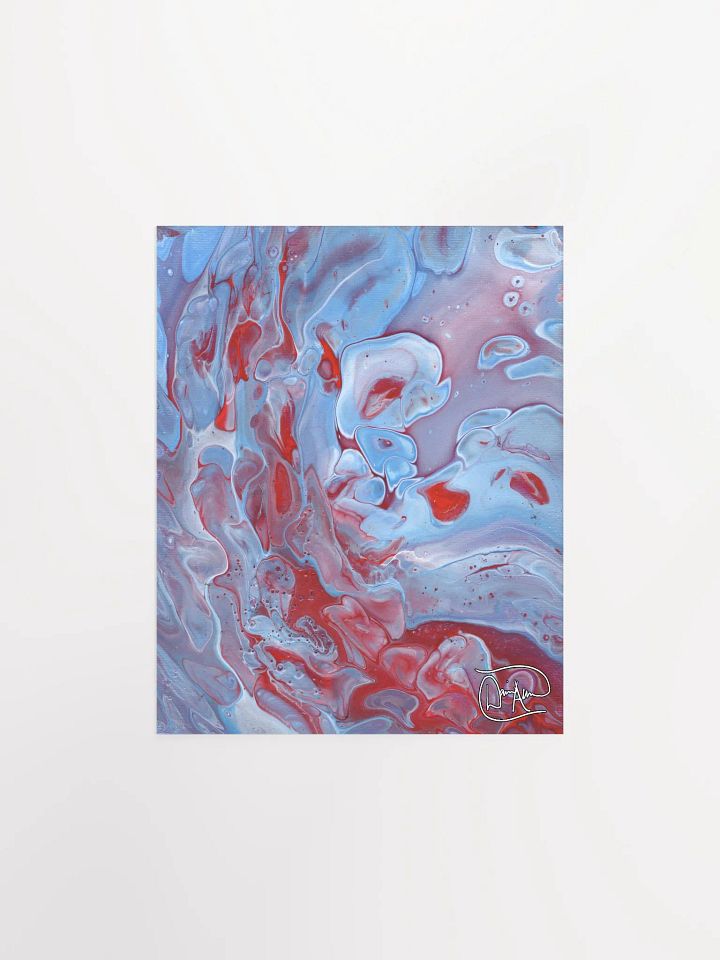 Neon Blue Fluid Acrylic Print product image (1)