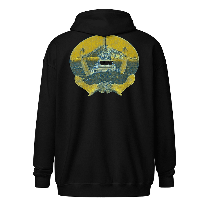 Twin anchor yellow Mount Rainier Marshall Foss Zip Hoodie product image (1)