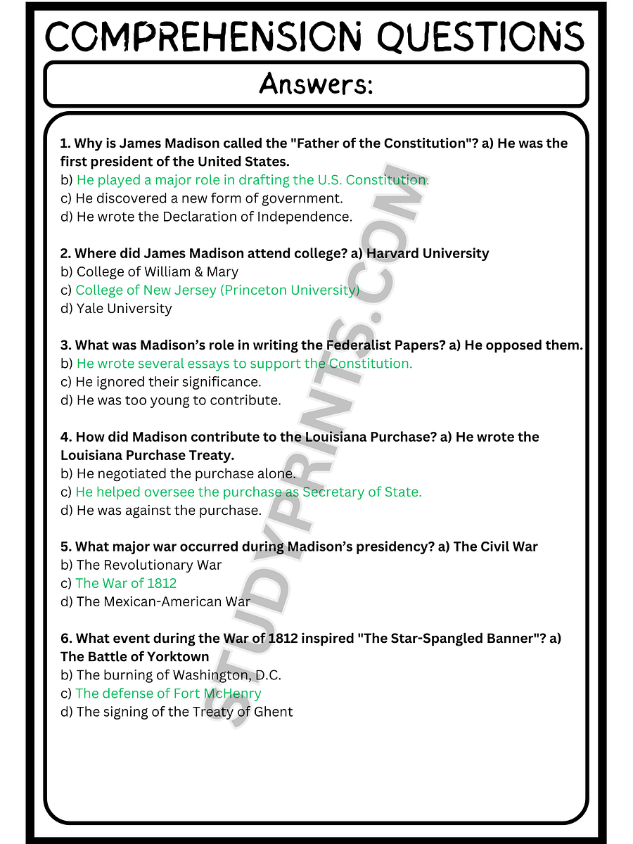 james madison reading comprehension pdf product image (4)