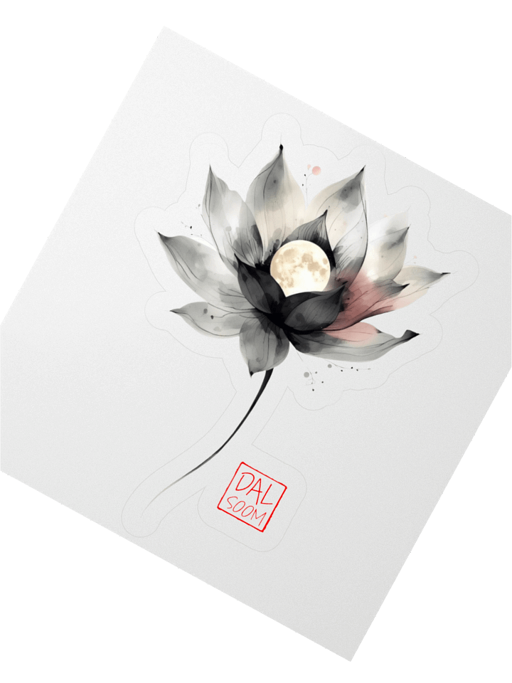 Moonlit Lotus Kiss Cut Stickers product image (1)