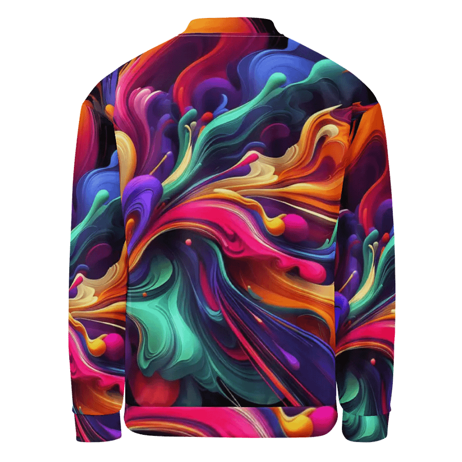 Swirling Spectrum All-Over Bomber Jacket | AI Design product image (2)