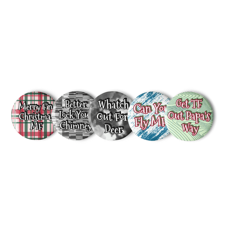 Merry F'n Christmas MF Pin Button Set product image (1)