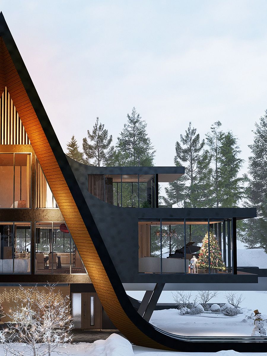 A Frame House 002 - Christmas House - Drawings\Blueprints CAD + PDF + 3D Model product image (3)