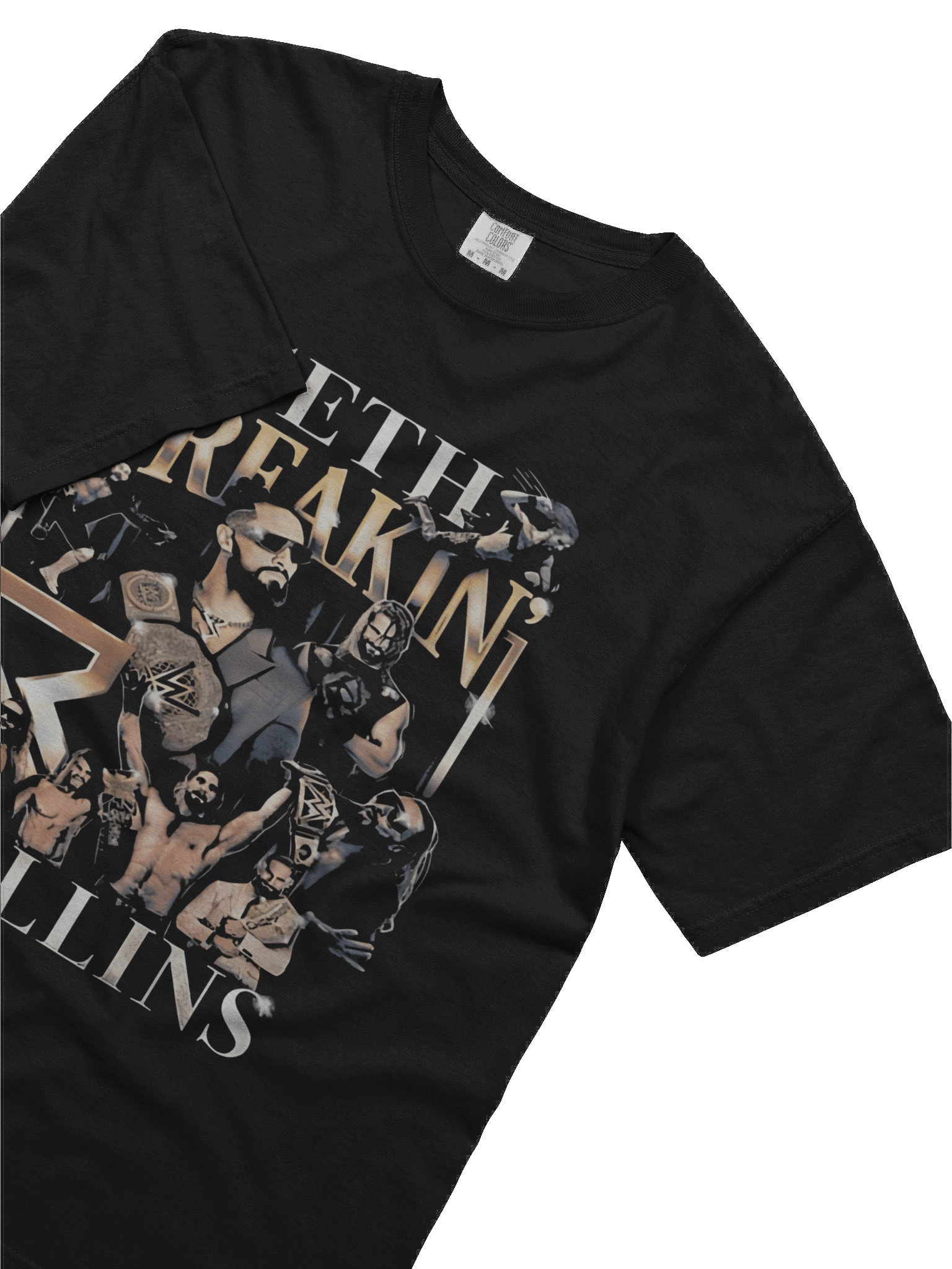 Men's Black Seth Rollins Montage Boxy T-Shirt product image (3)