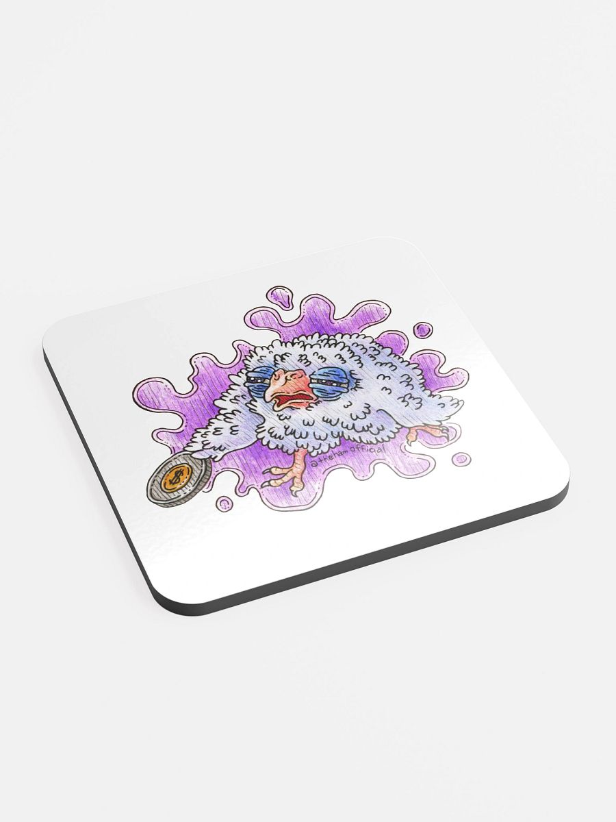 Coin Bird Glossy Cork Coaster product image (2)