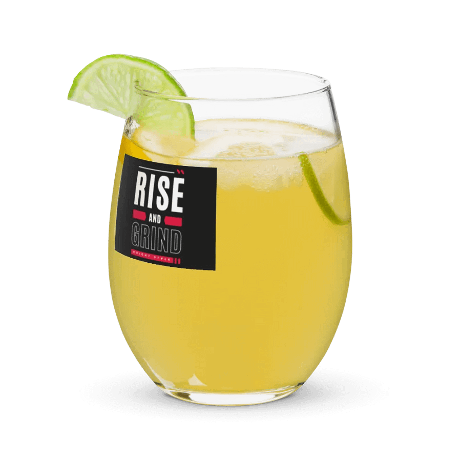 Rise and Grind Motivational Stemless Wine Glass product image (10)