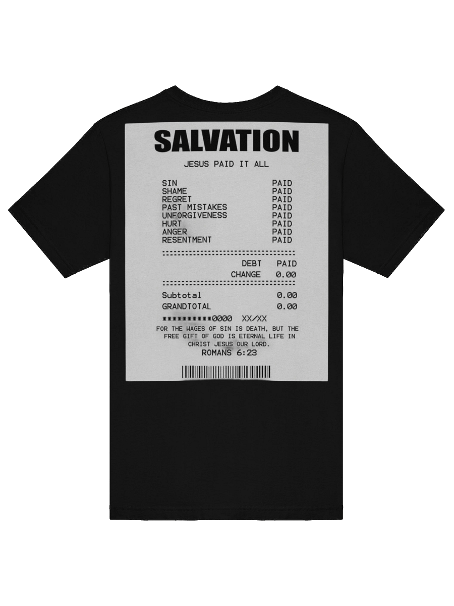 Salvation Receipt T-Shirt product image (6)