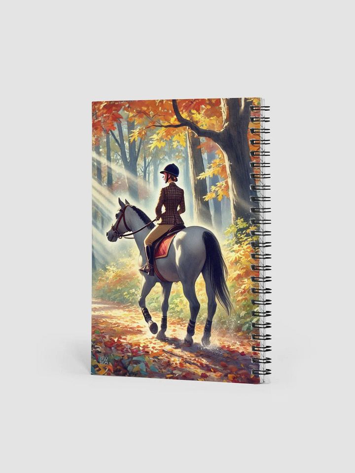 Serene Autumn Forest Horse Ride Spiral Notebook product image (2)