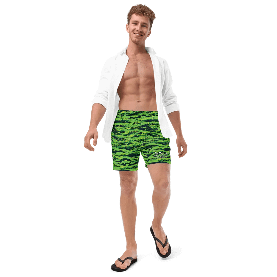 Green Camo Swim Trunks product image (1)