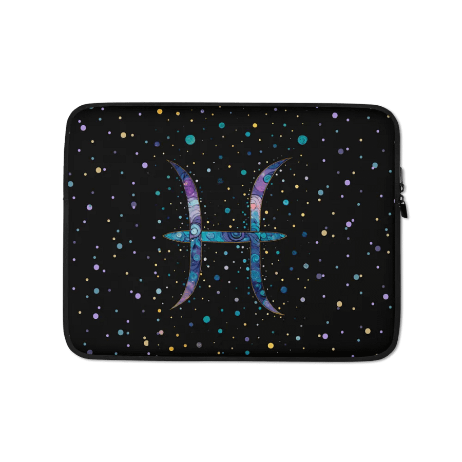 Pisces, Magical Mystical Glyph Only, Patterned Laptop Sleeve product image (1)
