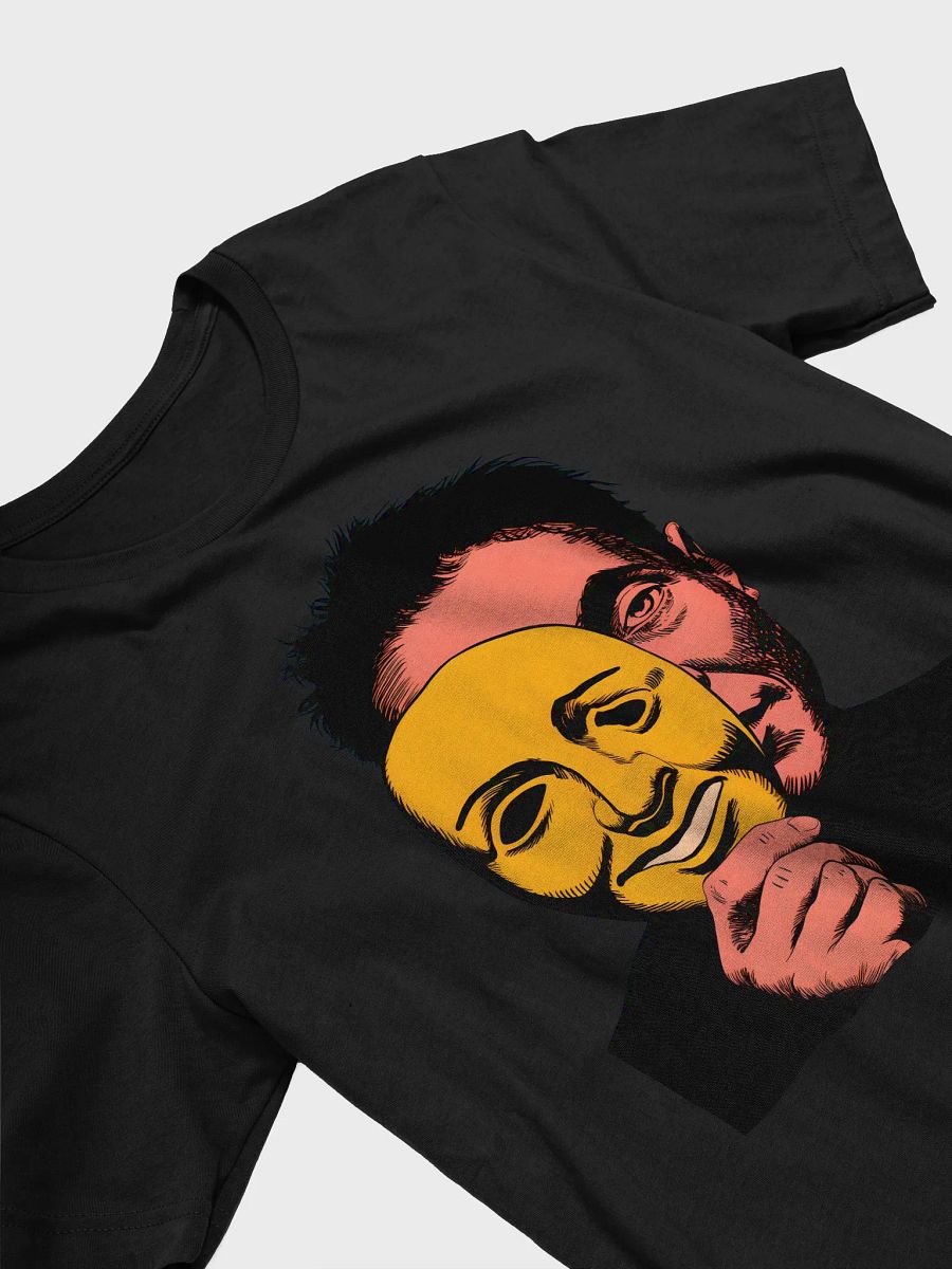 Smiling Mask Illustration T-Shirt | Mysterious Dark Aesthetic Design product image (3)