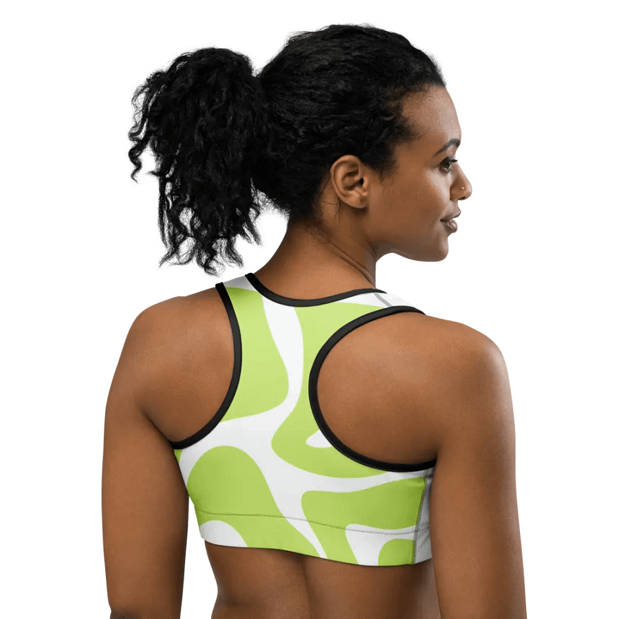 Woman Active Wear Sports Bra Green Abstract product image (4)