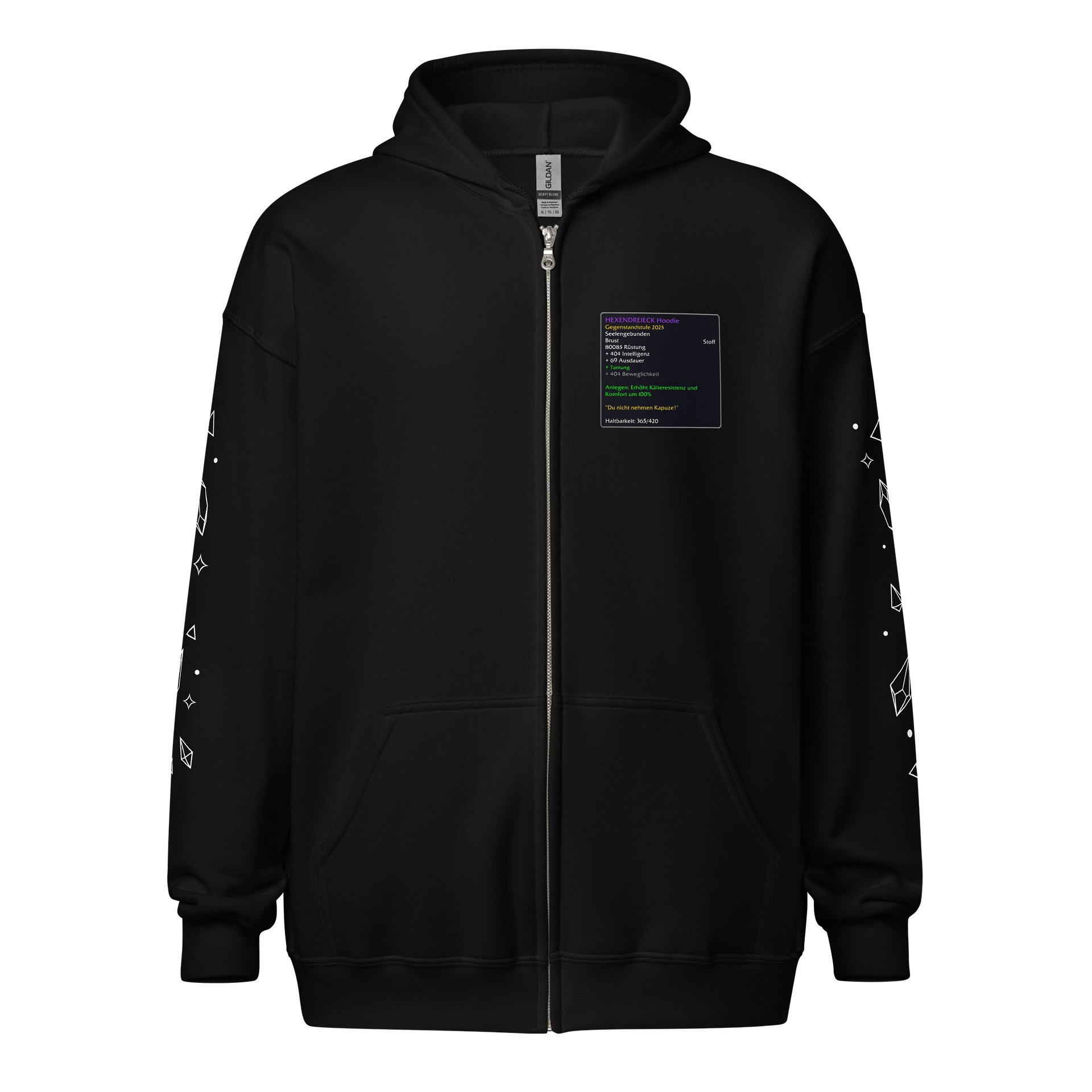 [S-5XL] HEXENDREIECK WoW Tooltip Zip Hoodie product image (1)