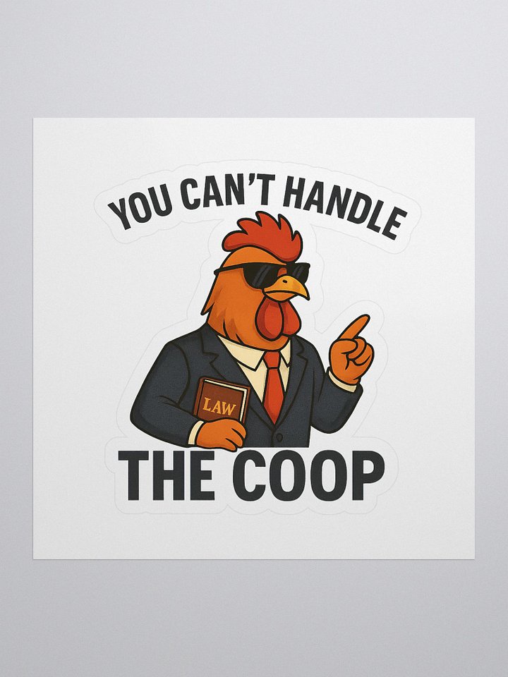 Lawyer Rooster Kiss Cut Stickers product image (1)