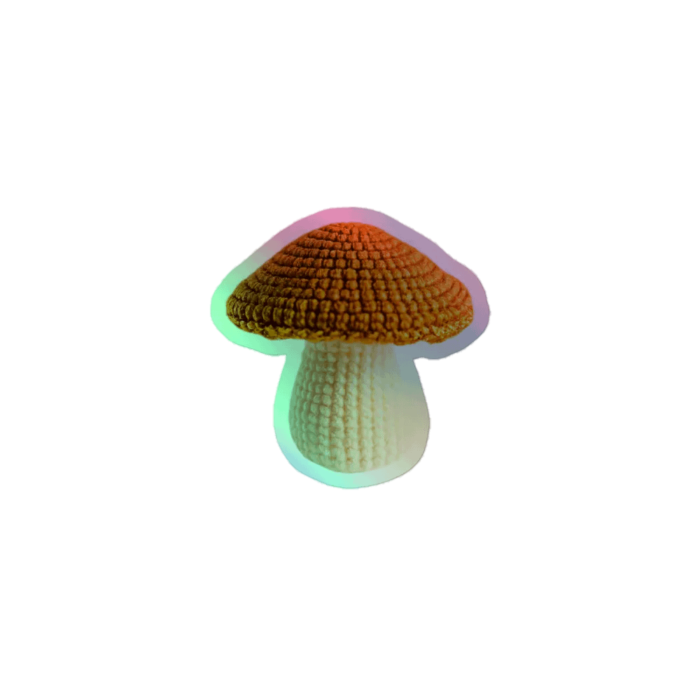 CozyAvocado Kiss-Cut Holographic Sticker Sheet Mushroom #2 product image (1)