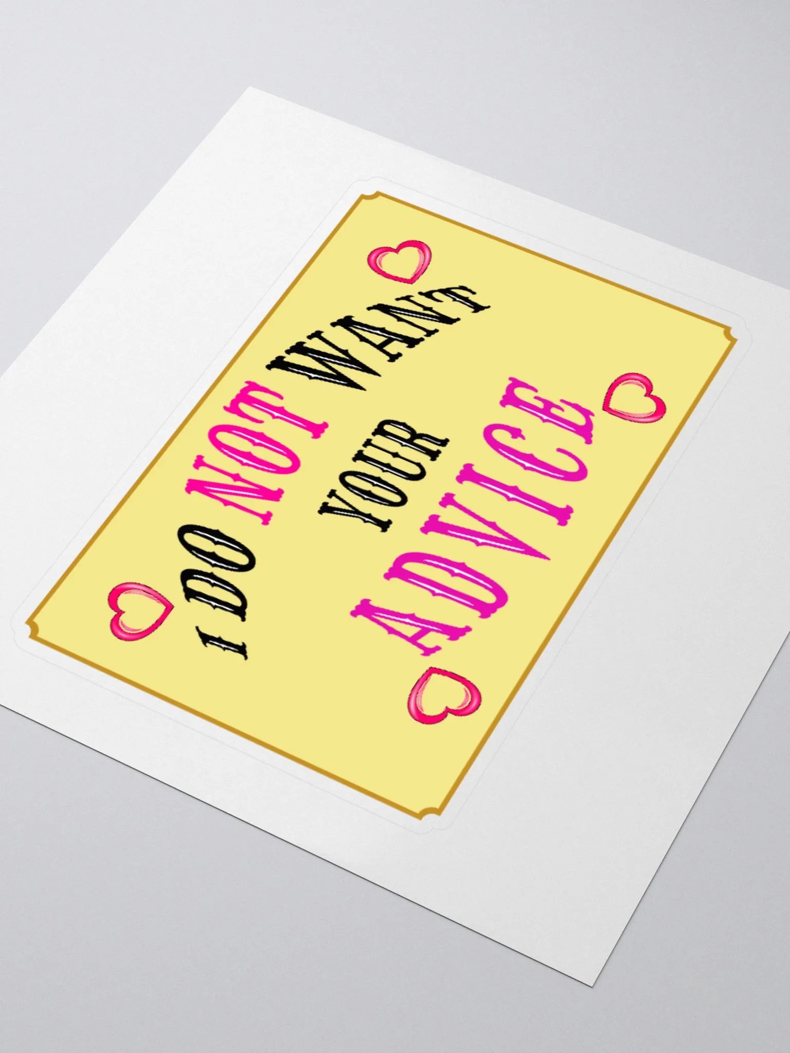 No Advice Sticker product image (9)